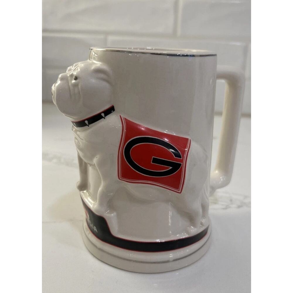 Vintage Rare UGA Georgia Bulldogs 1980 3D GDG Mug Natty Stein The Muggery EUC